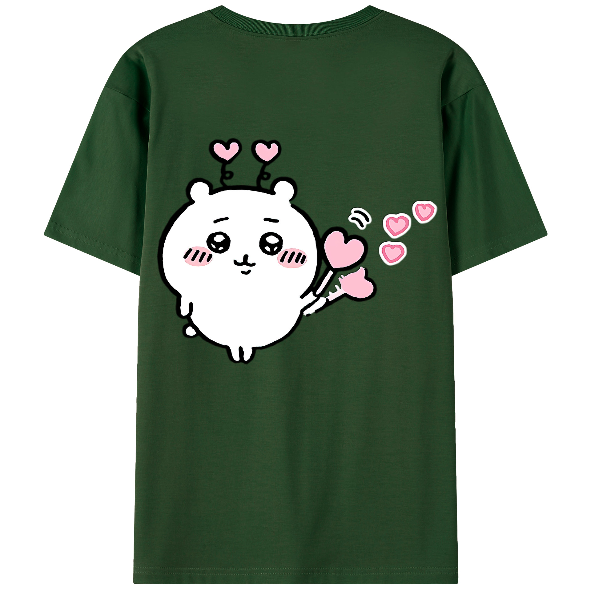 （画像用） ちいかわ ちいかわ Chii-kawa chiikawa 綿100％半袖Tシャツ（背面プリント）